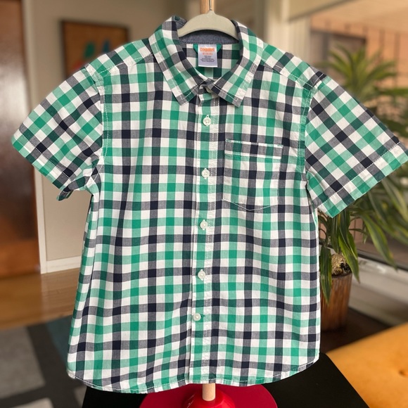 Boys Button Up Shirts, 3 SHIRT BUNDLE, All Size 5, 2 long & 1 Short Sleeve, NICE - Picture 4 of 11